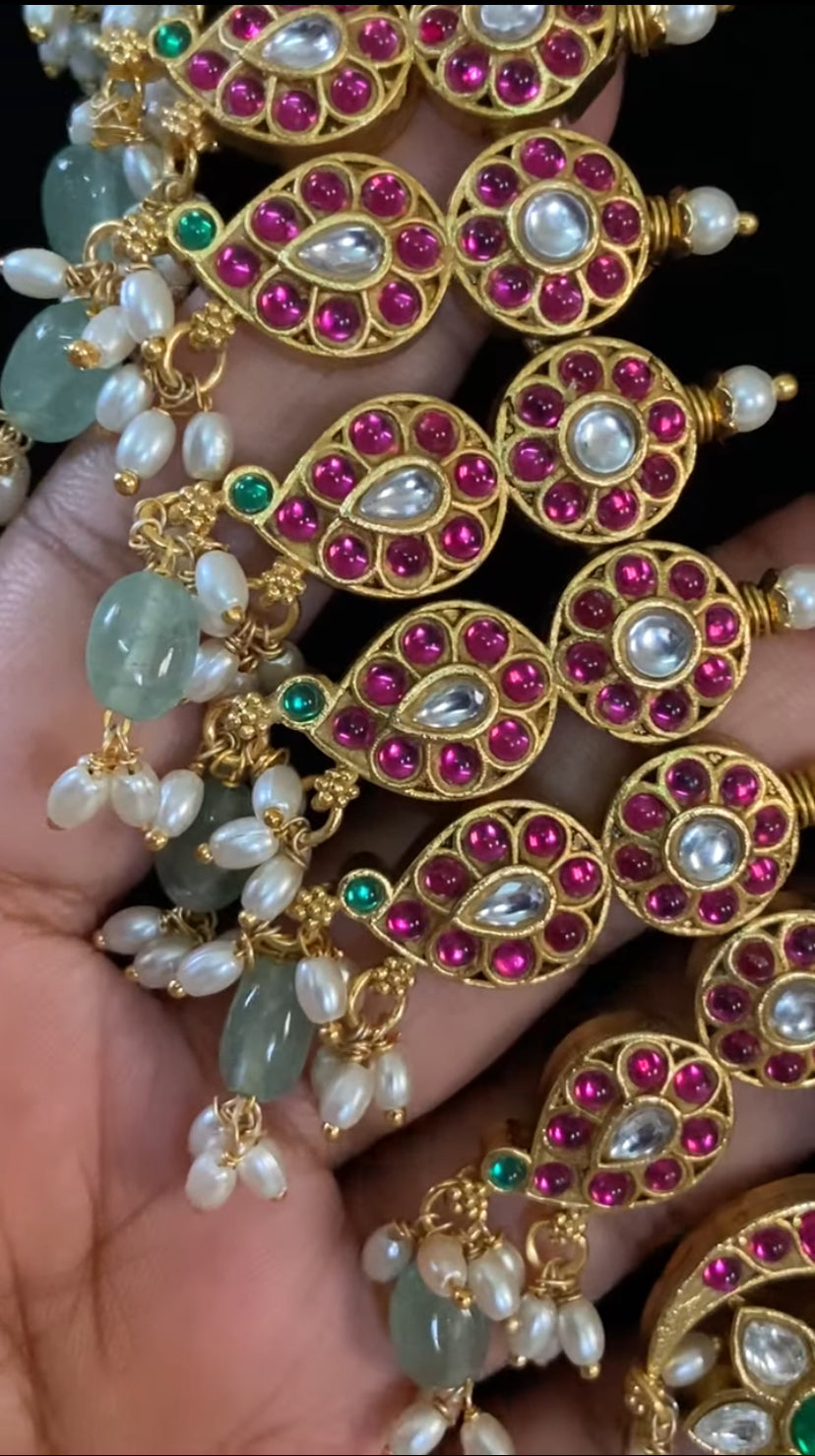 Kundan  Necklace With Earrings | Indian Bridal Jewelry
