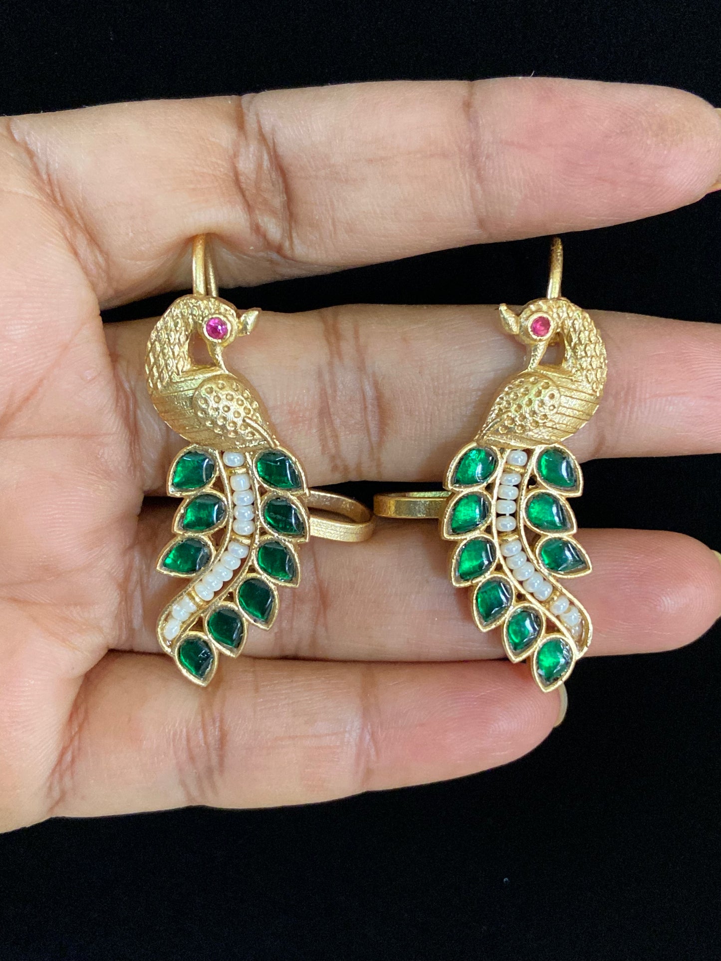 Peacock Earcuffs  |  Indian jewelry in USA