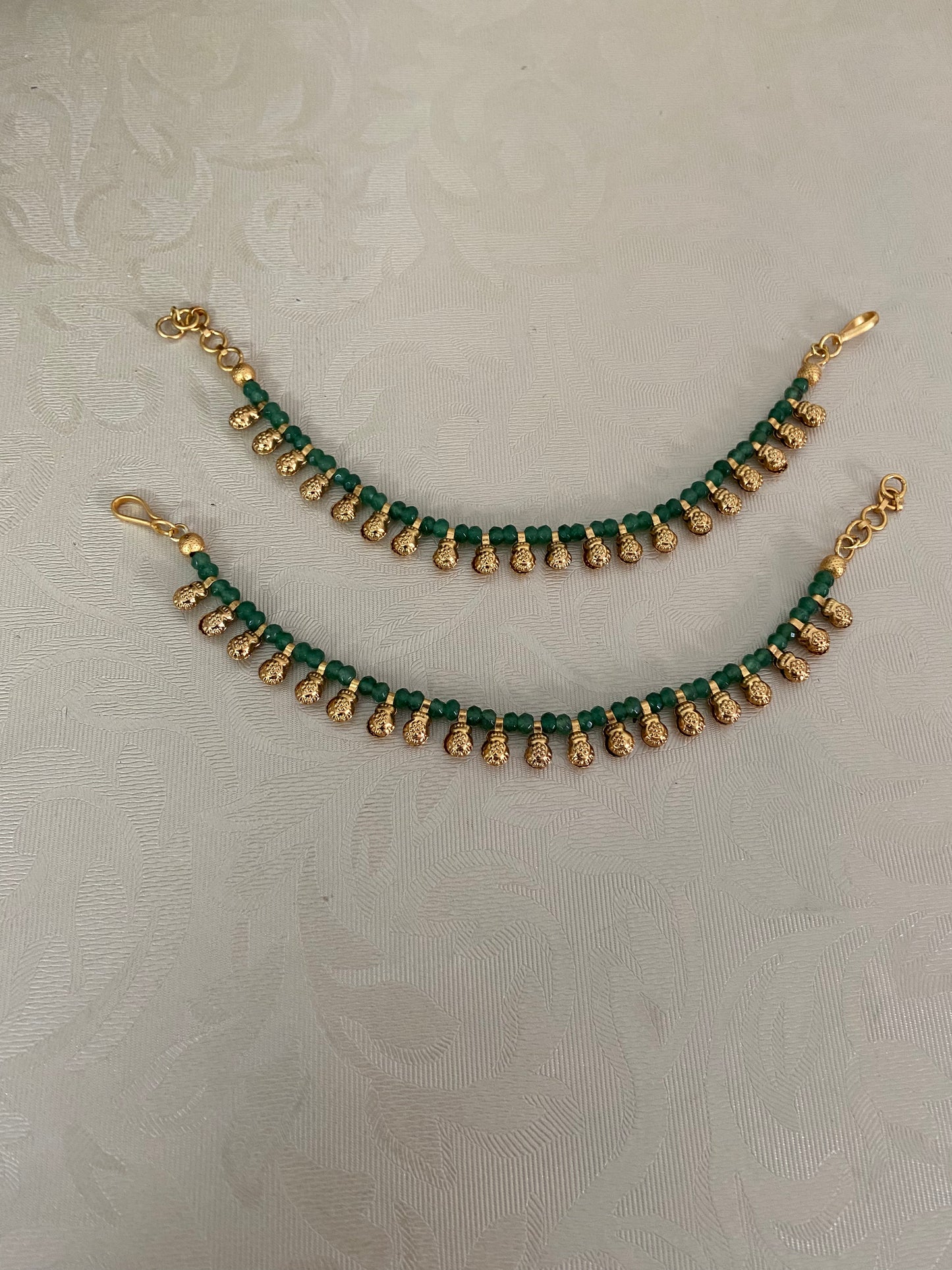 Antique Beads Champaswaralu | Hair accessories | indian  Ear Chains