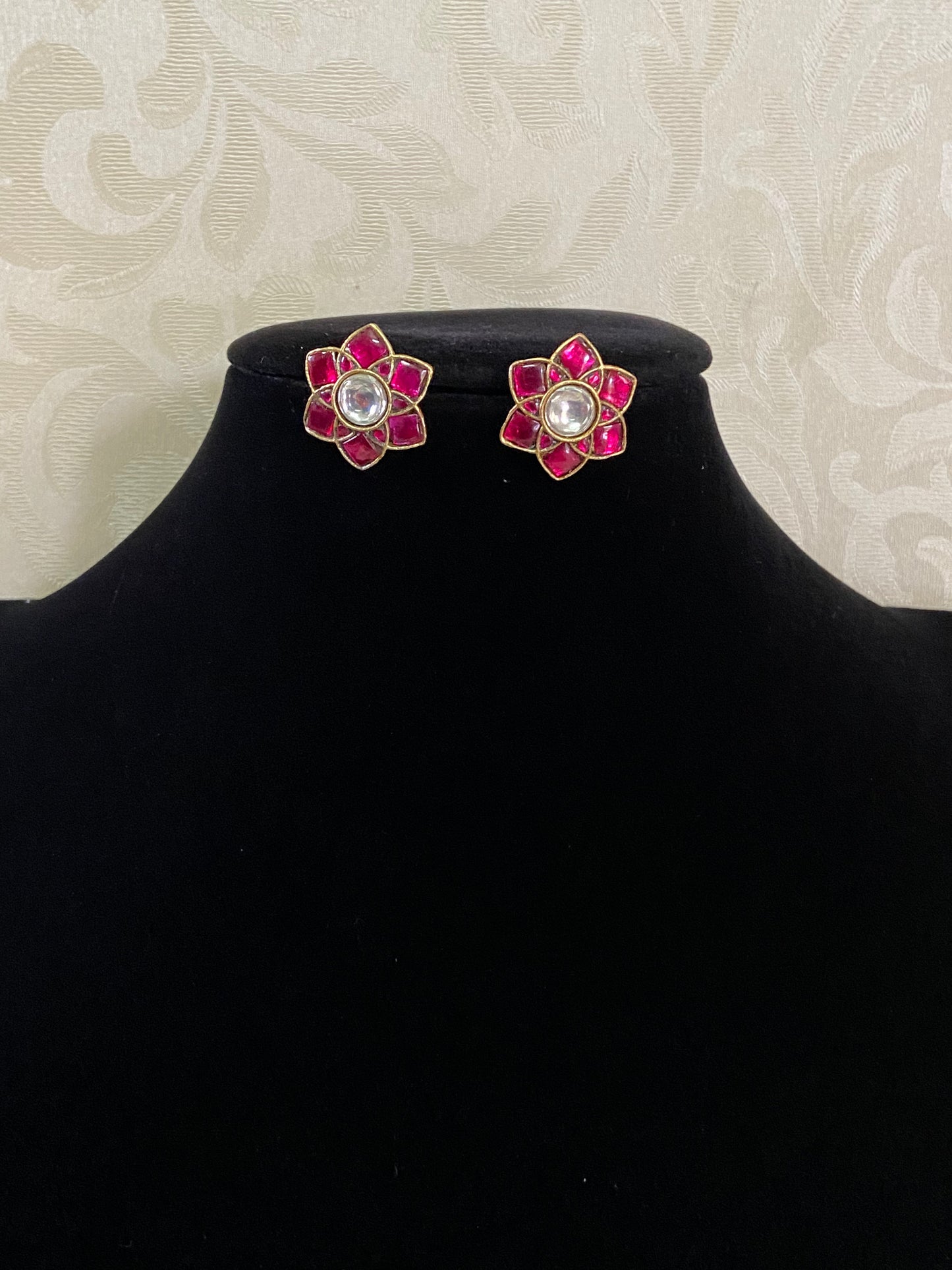 Jadau Kundan Studs | Antique Kundan Earrings