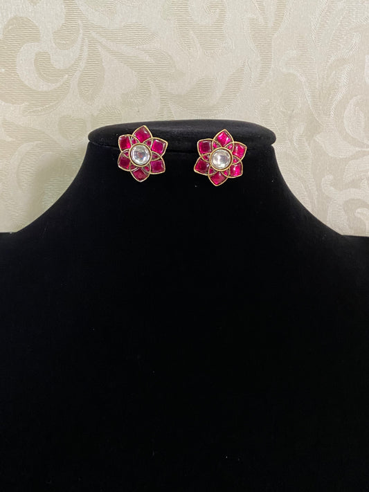 Jadau Kundan Studs | Antique Kundan Earrings