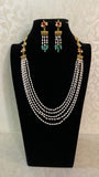 Anitique Jadau Pearl Necklace Set | Indian Jewelry In USA