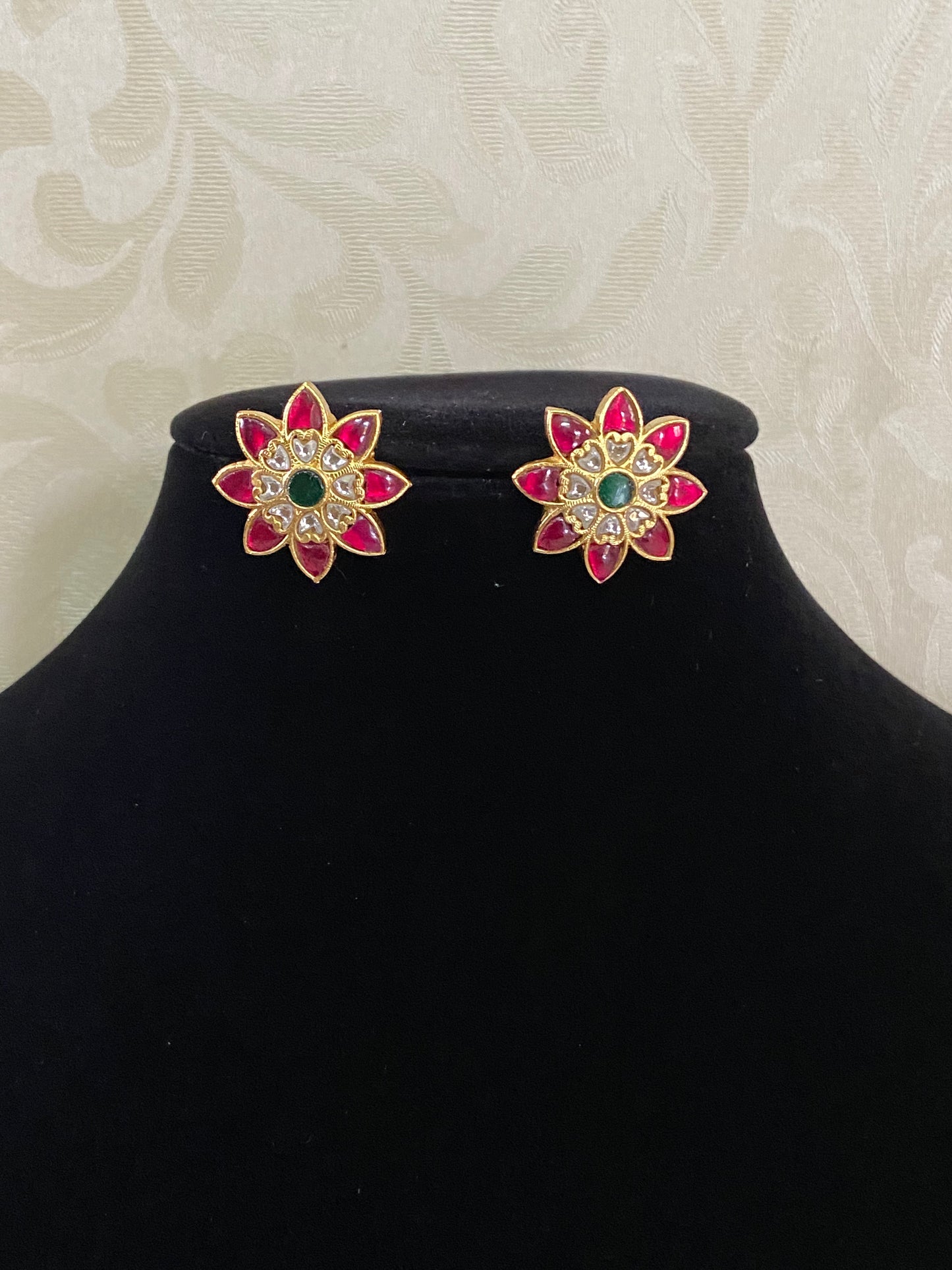 Antique Jadau Kundan Stud Earrings | Indian Earrings In USA