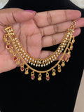 Antique Kundan Pearl Champaswaralu | Hair accessories | indian  Ear Chains