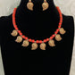 Antique Mango Pendants Coral Necklace With Earrings | Indian Beads Necklace