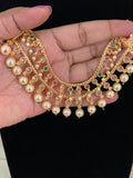 Antique Kundan Pearl Champaswaralu | Hair accessories | indian  Ear Chains