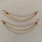 Kundan Pearl Champaswaralu | Hair accessories | indian  Ear Chains