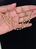 Kundan Pearl Champaswaralu | Hair accessories | indian  Ear Chains