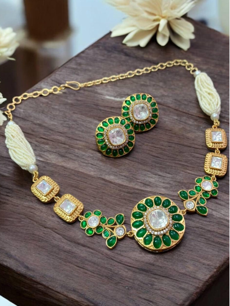Kundan Choker With Studs | Indian Necklace