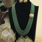 Navaratan Side Pendant Beads Mala With Studs | Indian Jewelry In USA