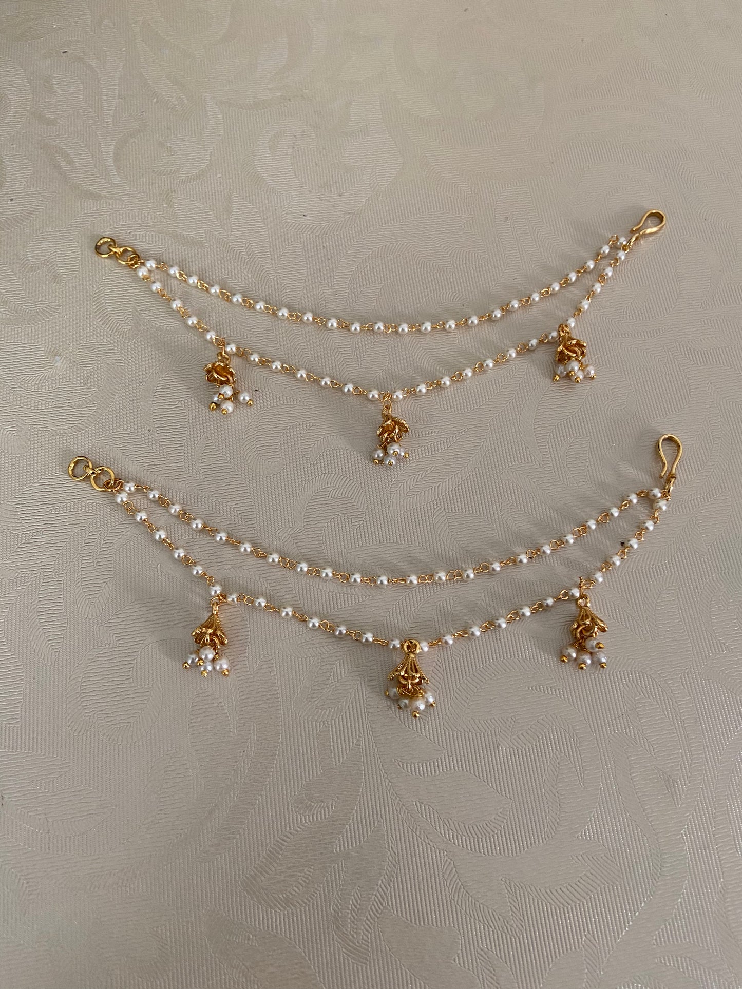 Pearl Champaswaralu  | indian Ear Chains