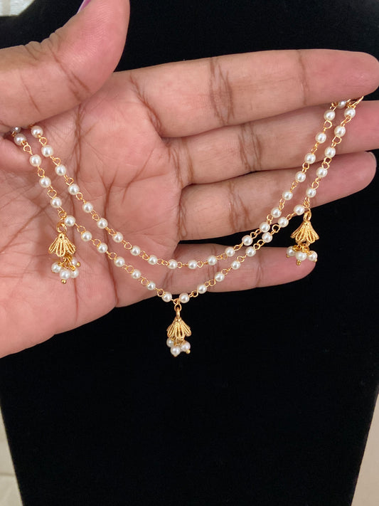 Pearl Champaswaralu  | indian Ear Chains