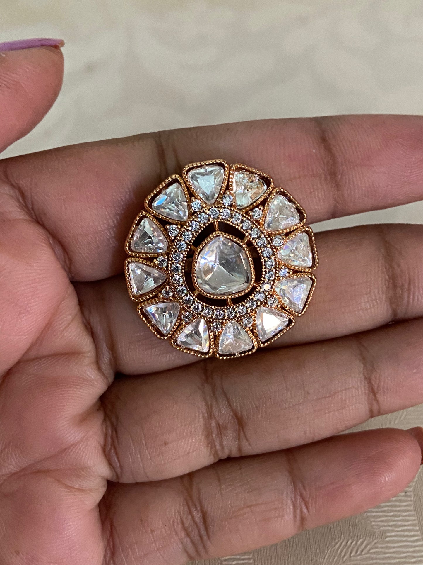 Moissanite Finger Ring |  Indian Fingers Ring