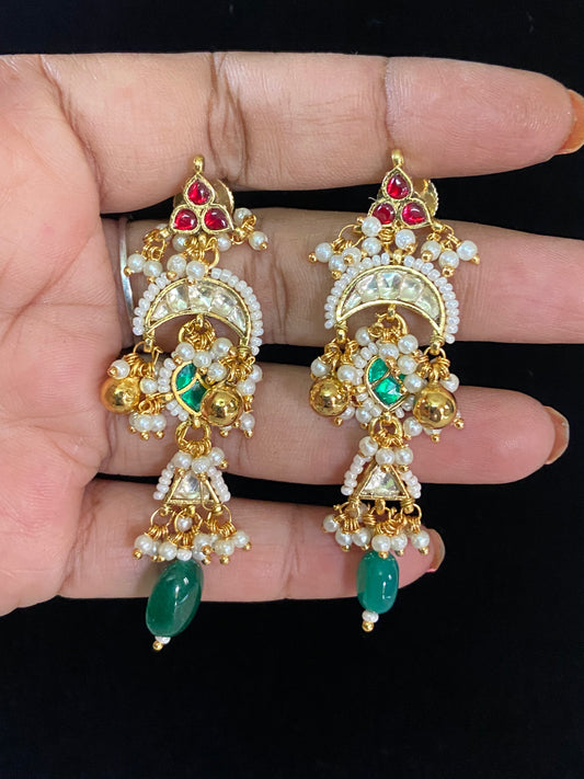 Jadau Kundan Earrings | Indian Traditional Earrings