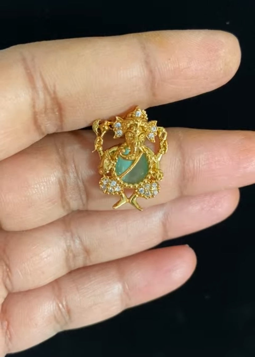 AD Ganesh Pendant Set | Latest Indian Jewelry