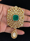 CZ Kundan Brooch | Saree Pin