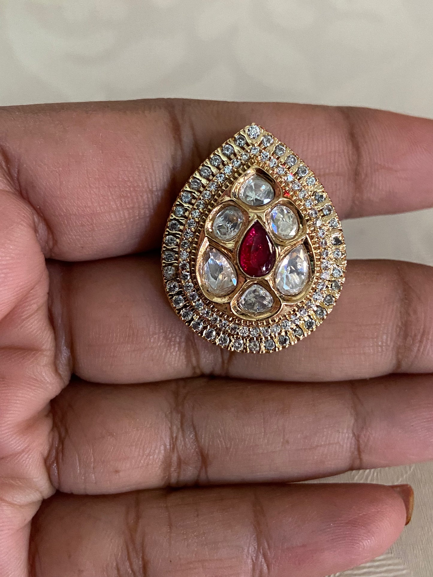 AD Polki  Finger Ring  | Indian Jewelry In USA