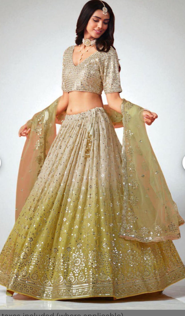 Elegance Georgette Sequence Embroidery Lehenga | Party Wear Lehenga
