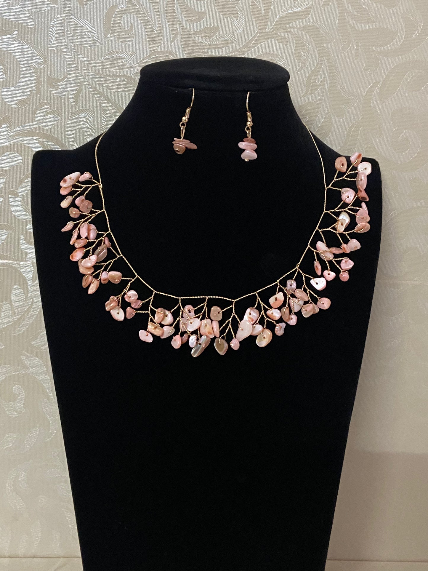 Natural Multi Stone Chip Necklace Set | Hand Crafted Necklace | Indian Jewelry In Usa