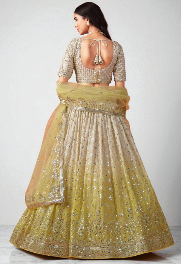 Elegance Georgette Sequence Embroidery Lehenga | Party Wear Lehenga