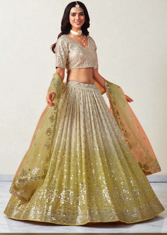 Elegance Georgette Sequence Embroidery Lehenga | Party Wear Lehenga