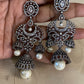 CZ Black Rhodium Jumki Earrings | Indian Earrings In USA