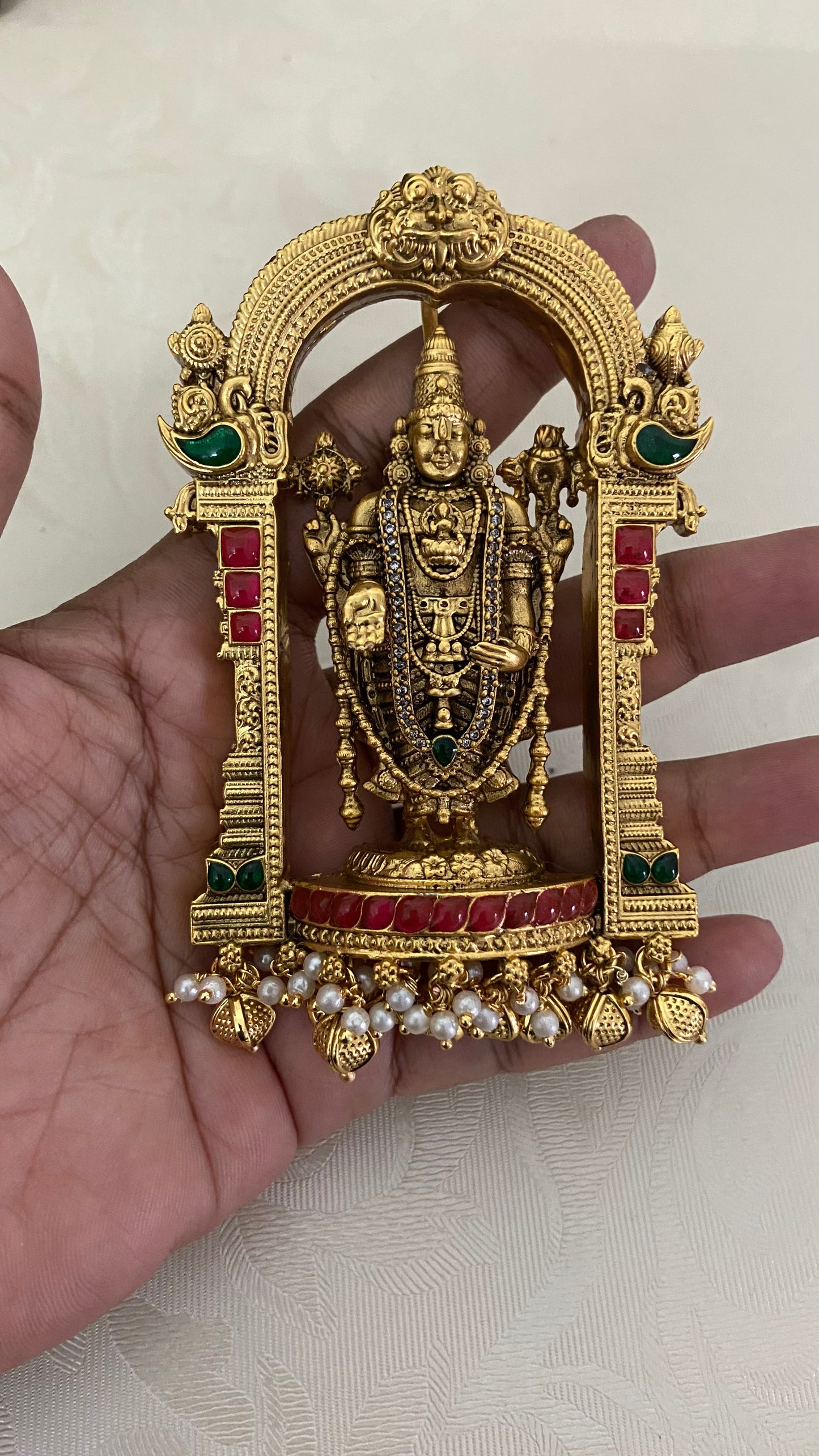 Antique Balaji Big Pendant | Traditional Temple Jewelry In USA