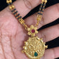 Antique Pendant Mangalasutra With Jumkis | Traditional Black Beads