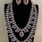 AD Ruby 2 Layer Bridal Necklace Set | Latest Indian Jewelry