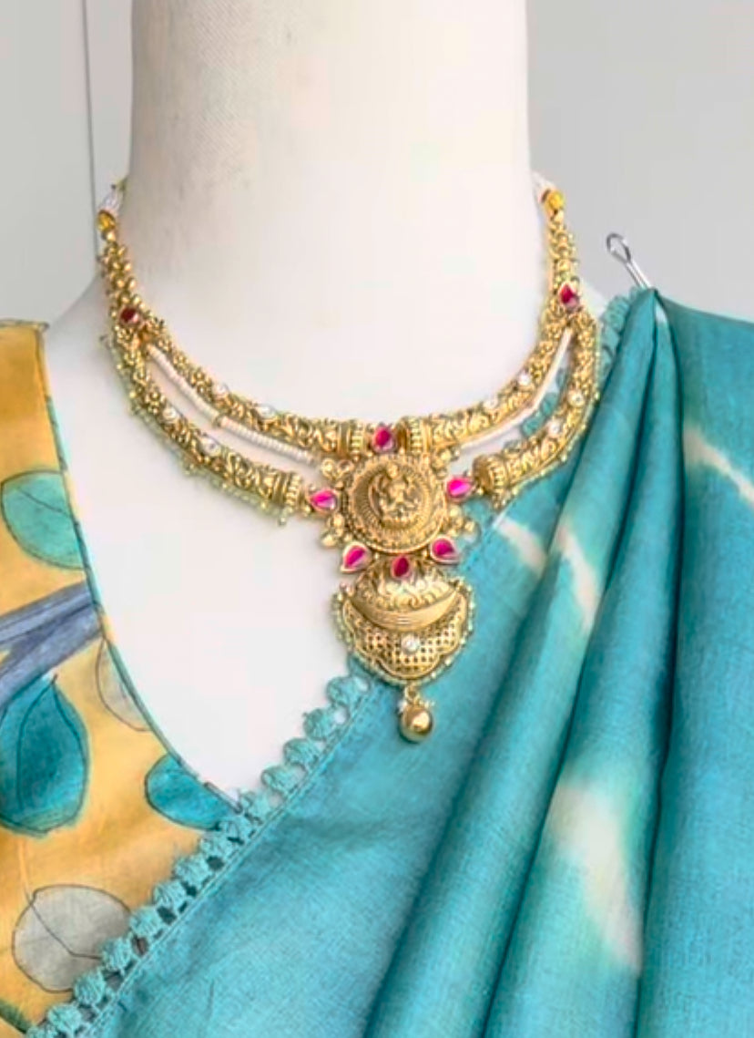 Antique Double Layer Kante Necklace | Indian Traditional Jewelry