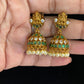 Antique Kempu Lakshmi Jumkis | Traditional Indian Earrings
