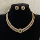 CZ Necklace With exchangeable stones| Indian jewelry | Interchangeable Stone Set