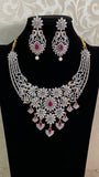 AD Bridal Necklace With Earrings | Indian Jewlry