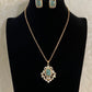 Polki Kundan Pendant Necklace | Simple Necklace With Studs