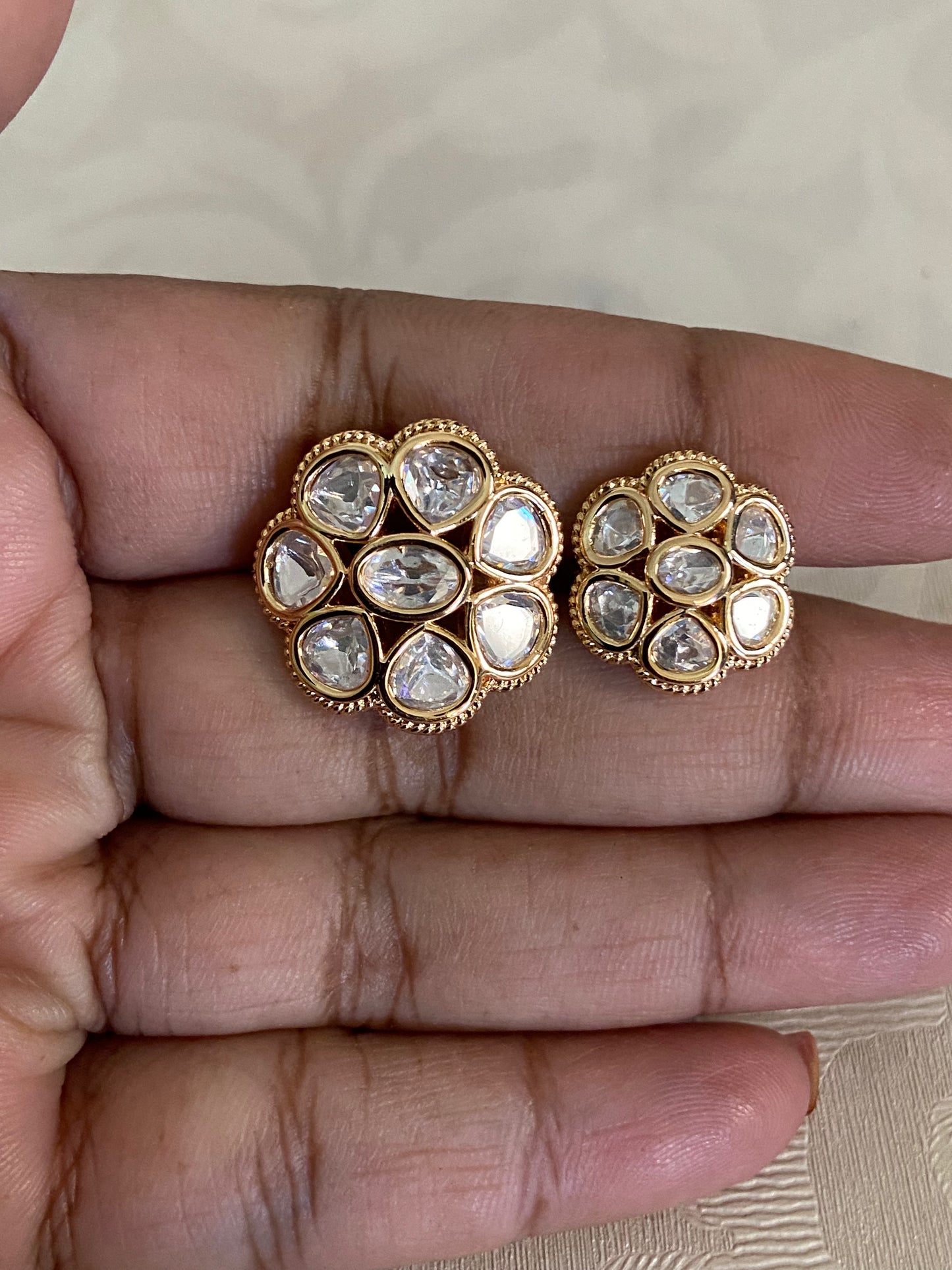 AD Polki Finger Ring | Indian Fingers Ring