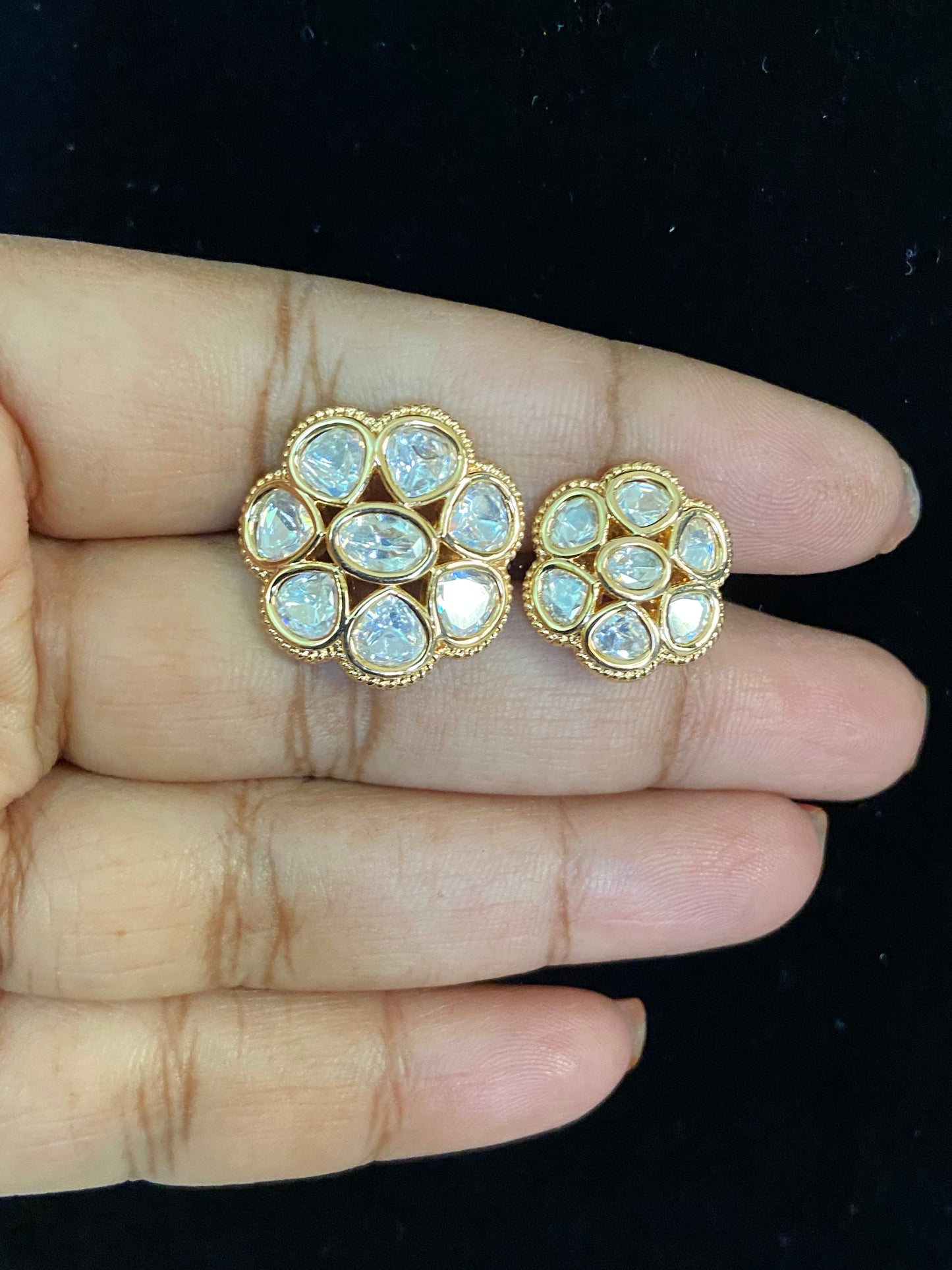 AD Polki Finger Ring | Indian Fingers Ring