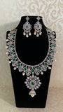 AD Emerald Bridal Necklace Set | Latest Indian Jewelry