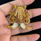 Antique CZ Balaji Tiger Nail Pendant | Indian Traditional Puligoru