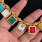 Navratan Antique Necklace With Studs | Indian Jewelry | Gift Idea