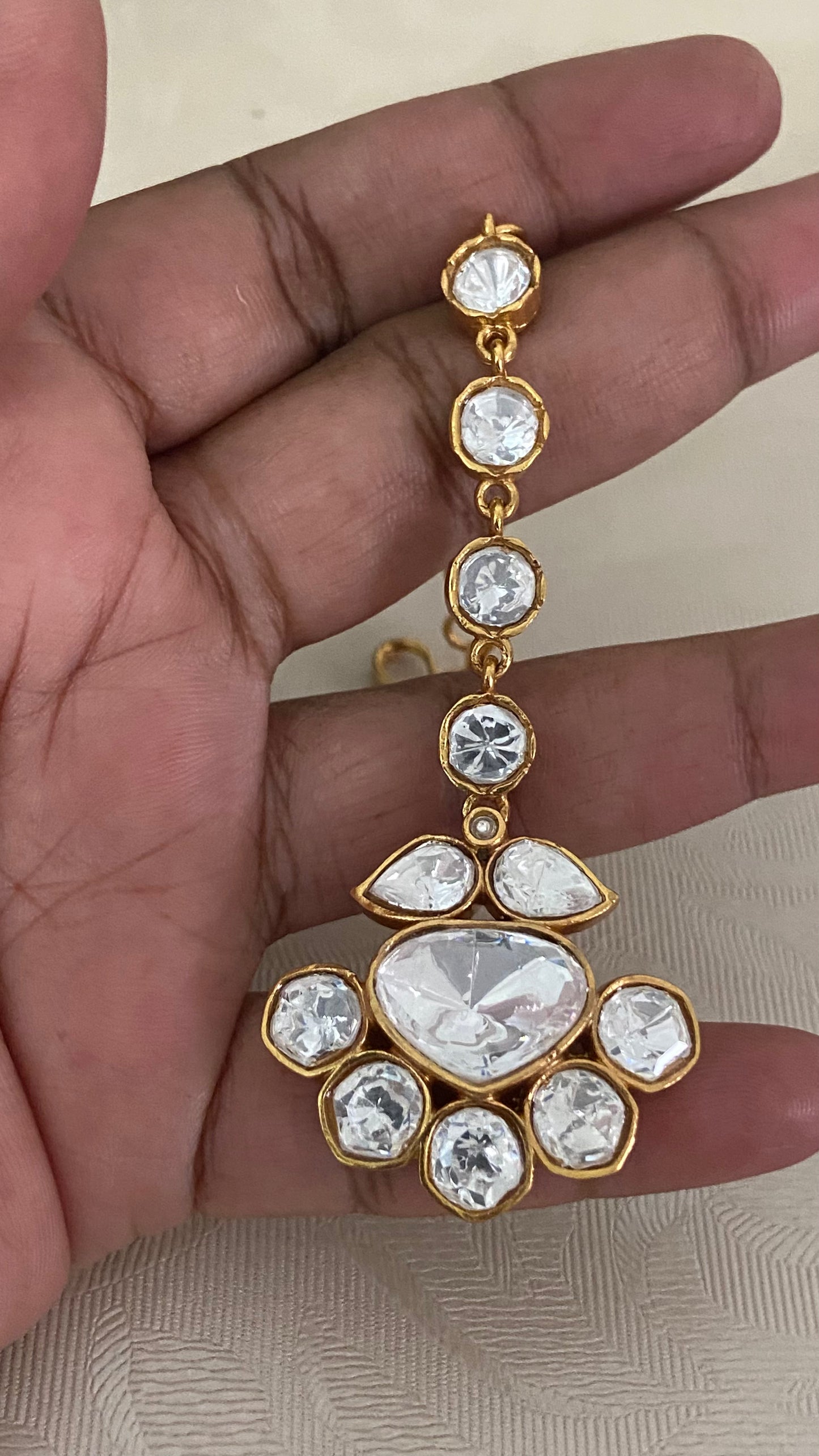 Moissanite Maang Tikka |  Indian jewelry in USA