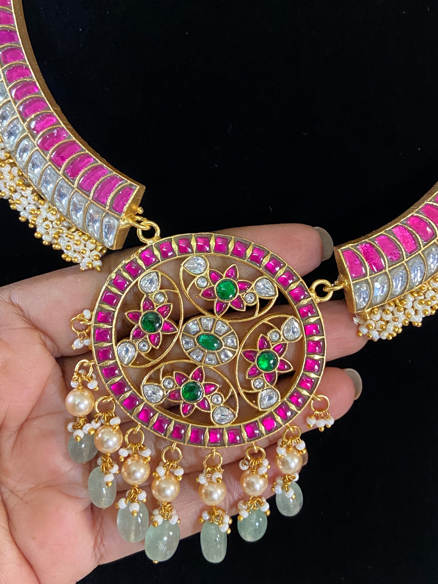 Jadau Kundan Kante Necklace  | Indian traditional jewelry