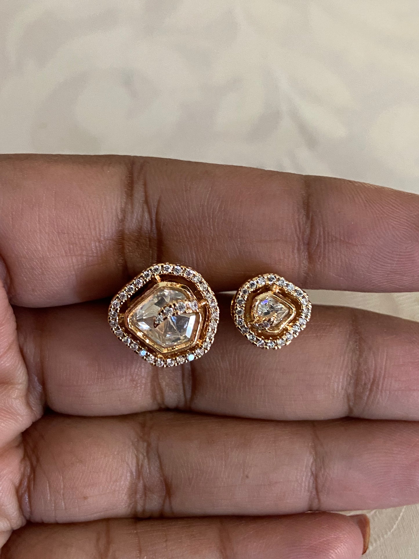 AD Polki Finger Ring | Adjustable Fingers Ring