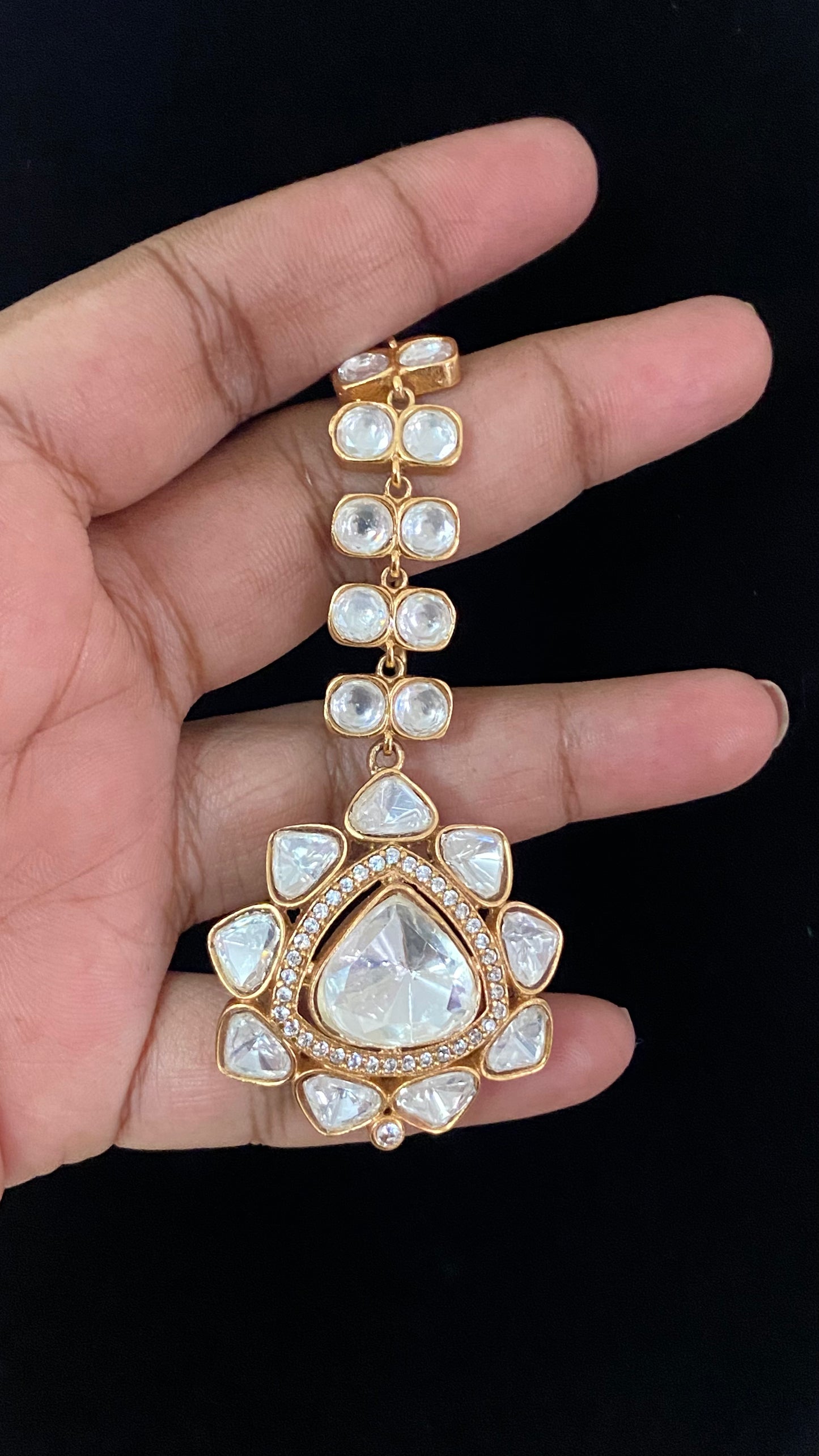 Moissanite Maang Tikka |  Indian jewelry in USA