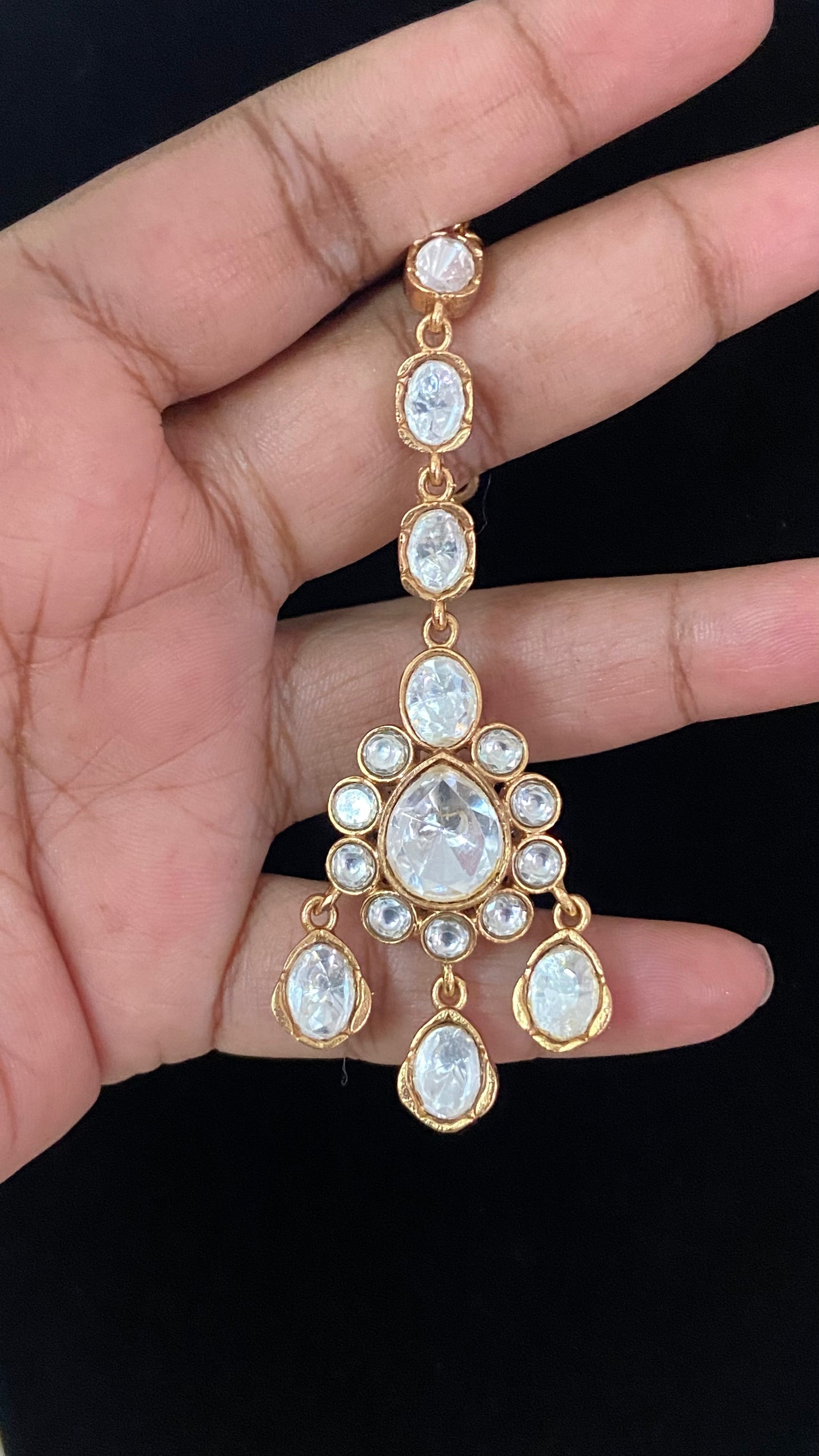 Moissanite Maang Tikka |  Indian jewelry in USA