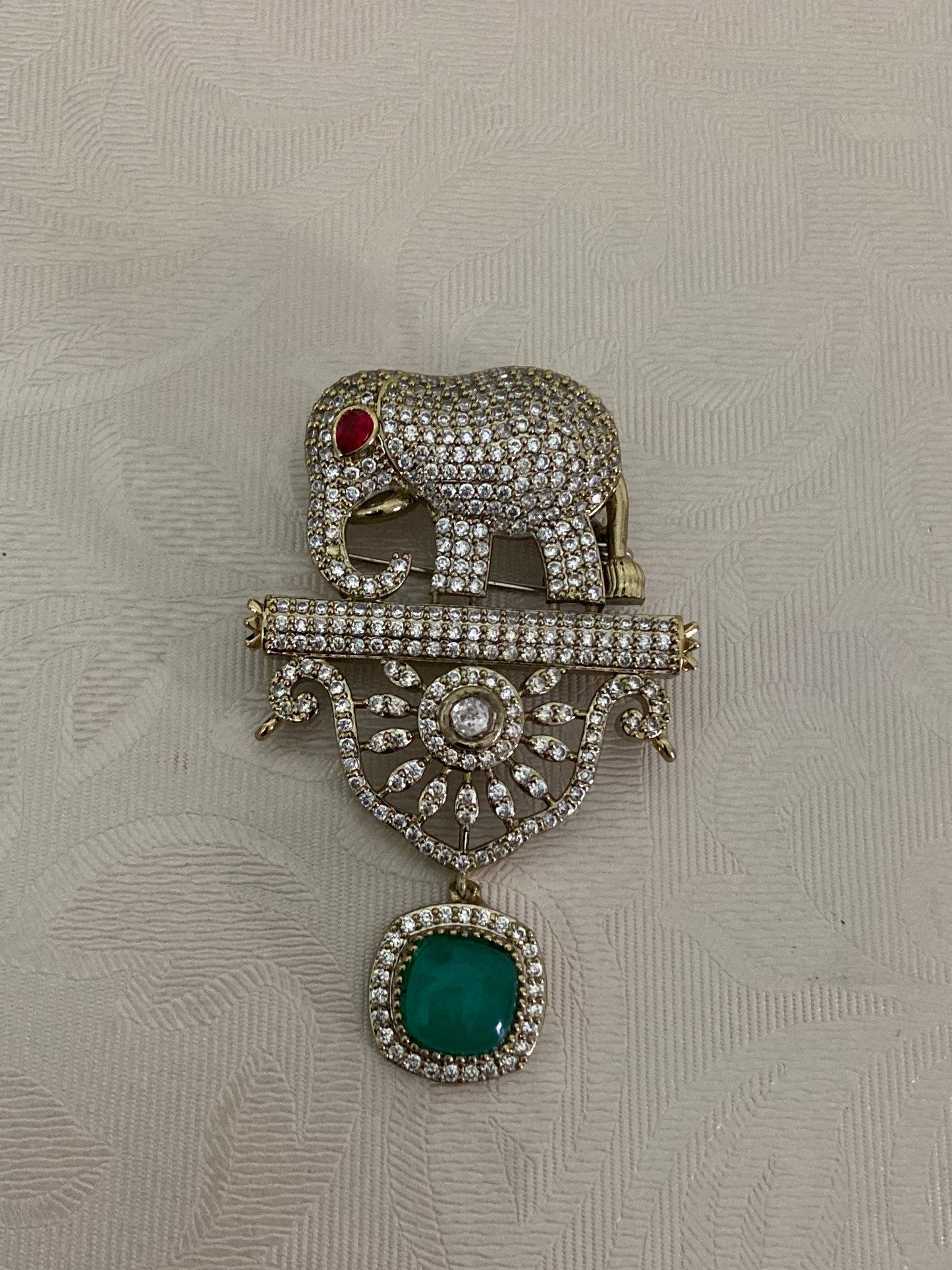 AD Elephant Brooch Pin | Indian Jewelry In USA