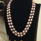 Rose Gold baroque Pearl Double Line Necklace | Latest Indian Jewelry