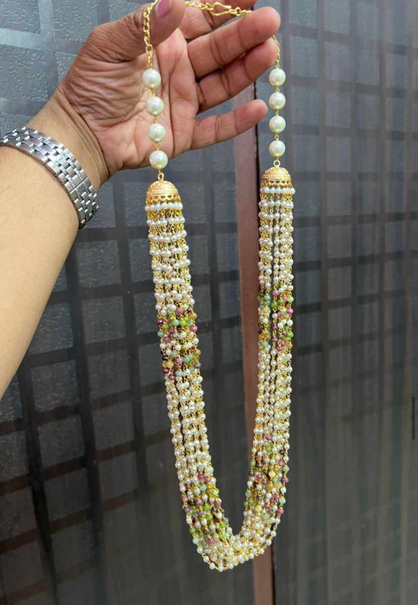 Multi Layer Pearl & Multi Color Beads Necklace | Indian Jewelry In USA
