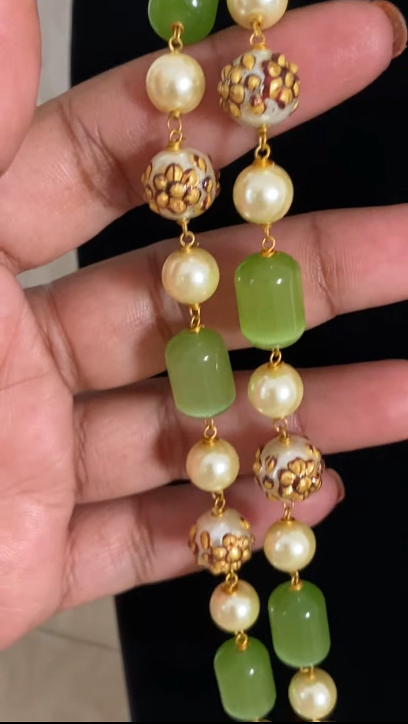 Monalisa Beads meenakari Pearls Mala Necklace | Indian Necklace | Gift Idea