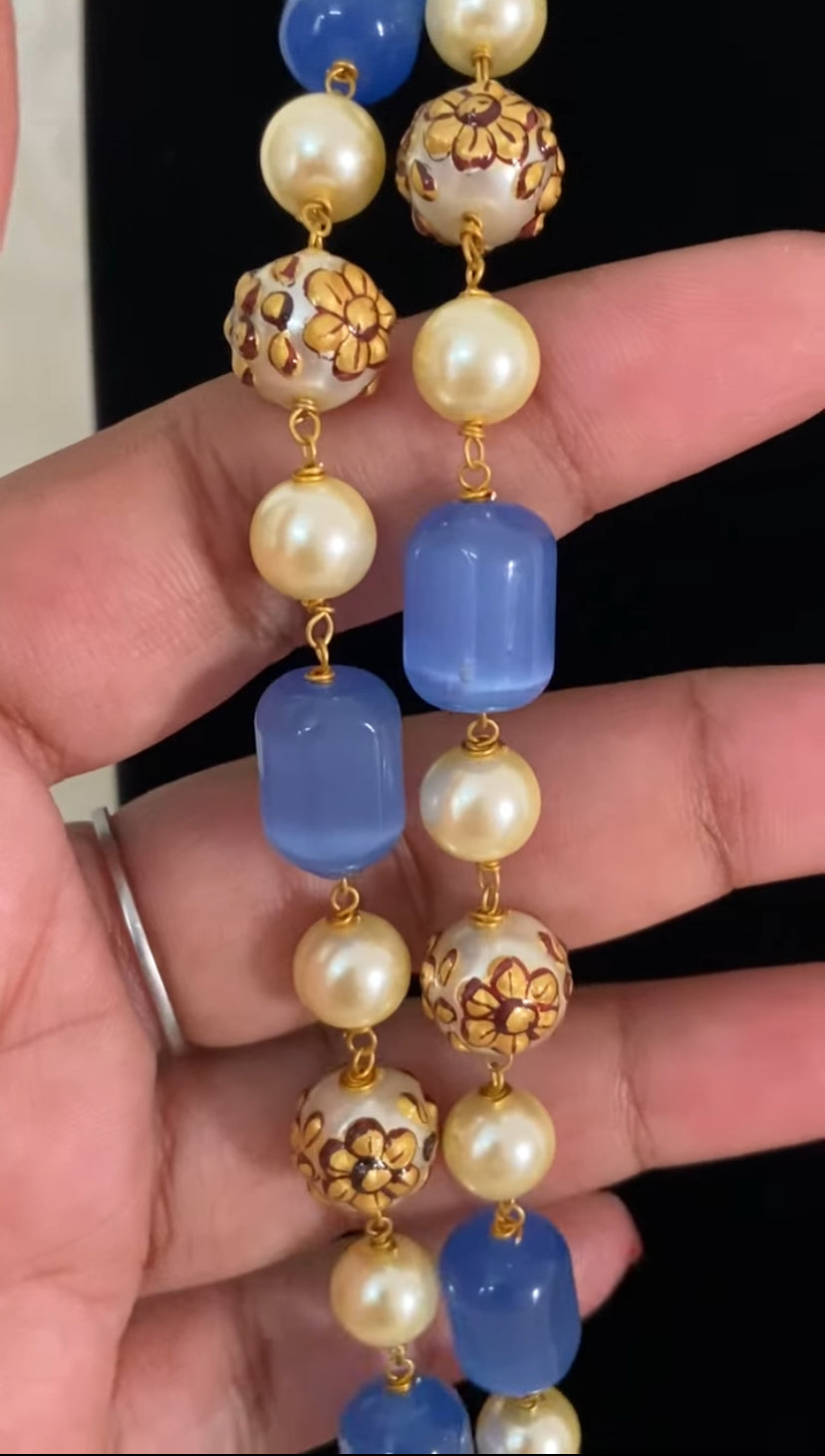 Monalisa Beads meenakari Pearls Mala Necklace | Indian Necklace | Gift Idea