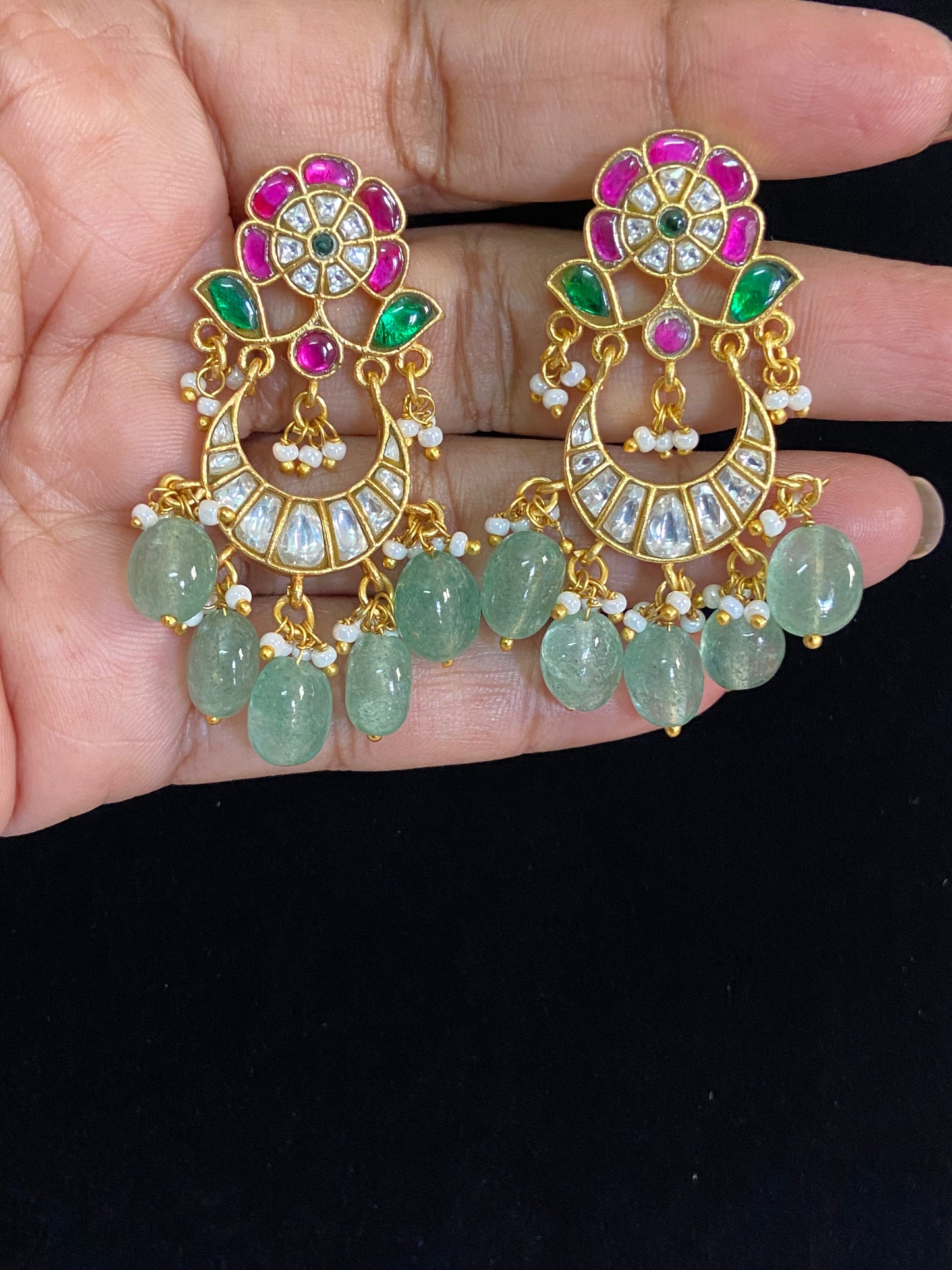 Jadau Kundan Earrings | Indian Earrings